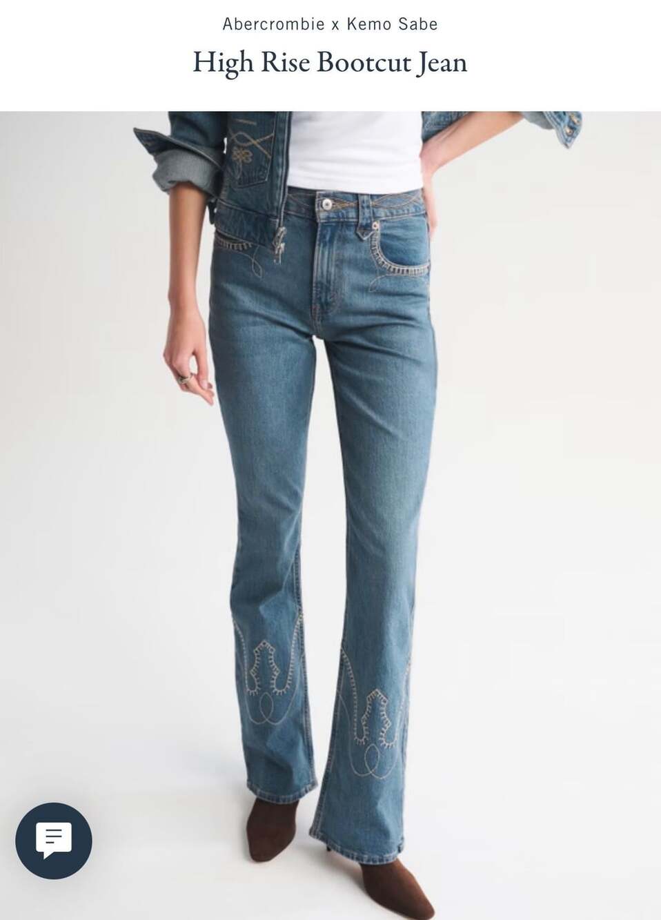 Abercrombie x Kemo Sabe High Rise Bootcut Jean 30R $160msrp